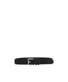 Orciani Pebbled Logo-buckle Belt In Orange