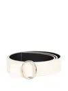 Orciani Pebbled-texture Double Belt In Neutral
