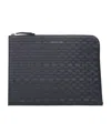 Orciani Pochette Slim Chevrette Woven In Black
