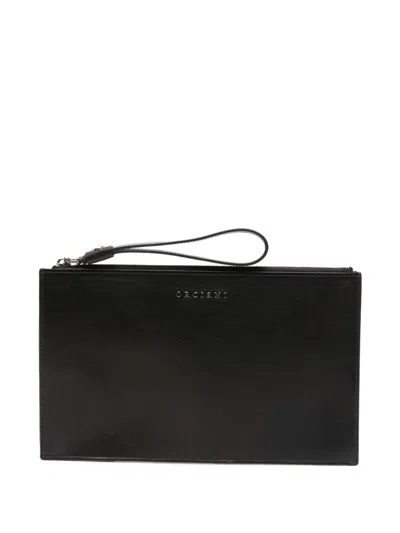 Orciani Pocket Lagoon Clutch Bag In Black