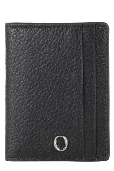 Orciani Portacarte A Libro Micron Pelle In Black