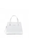 Orciani Posh Medium White Handbag With Shoulder Strap In White