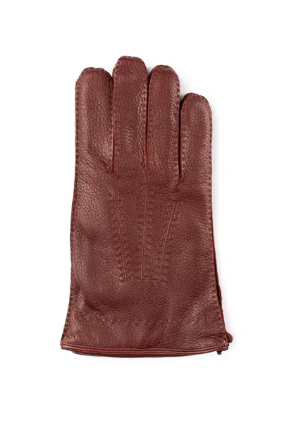 Orciani Premium Leather Gloves For Men - Fw21 Collection In Brown