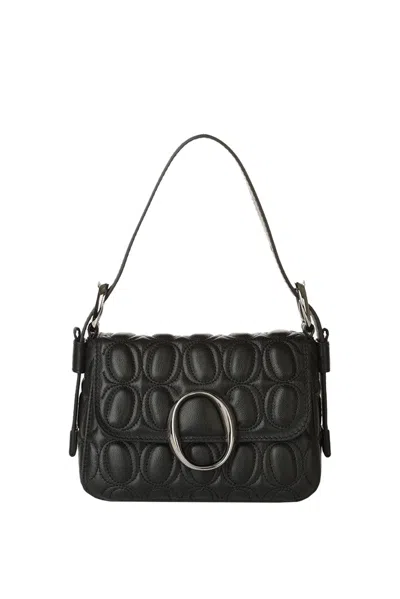 Orciani Quilted Leather Bag In Black