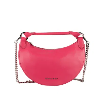 Orciani Raspberry Leather Dumpling Mini Bag With Shoulder Strap In Purple