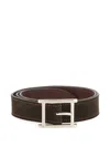 Orciani Rectangular-buckle Belt In Brown