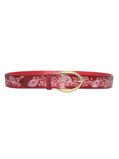 Orciani Red Leather Belt