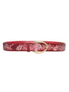 Orciani Red Leather Belt In Red