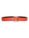 ORCIANI RED SMOOTH LEATHER BELT
