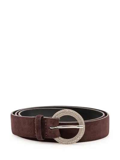 Orciani Refined Buckle Belt In Burgundy