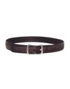 ORCIANI ORCIANI REVERSIBLE HUNTING DOUBLE BELT IN DARK SUEDE