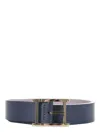 Orciani Reversible Leather Belt In Blue