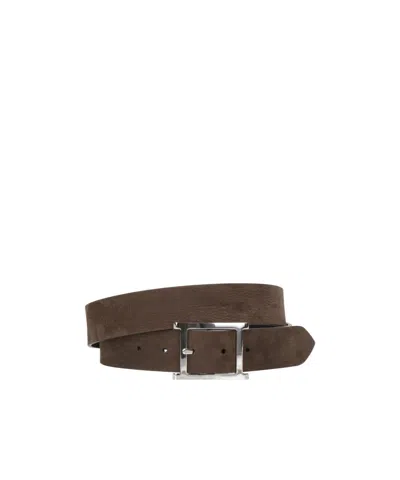 Orciani Reversible Leather Belt In Brown