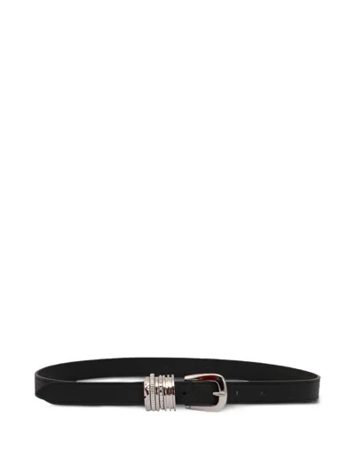 Orciani Ring-buckle Leather Belt In Black