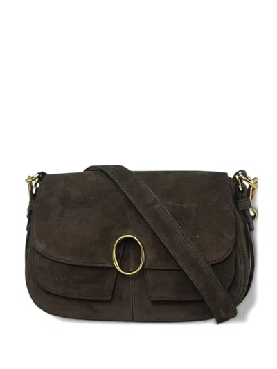 Orciani Ring-detail Cross Body Bag In Brown