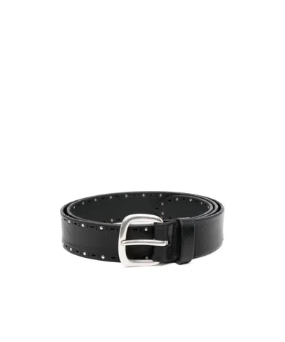 Orciani Rivet-inlaid Buckle Belt In Black