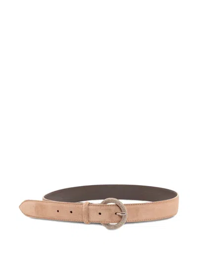 Orciani Round-buckle Belt In White