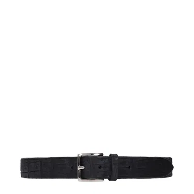 Orciani Men's Belt Black Leather