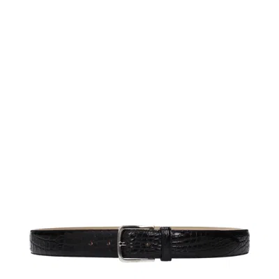 Orciani Men's Belt Black Leather
