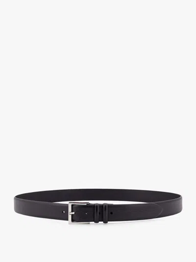 Orciani Saffiano Leather Belt In Blue