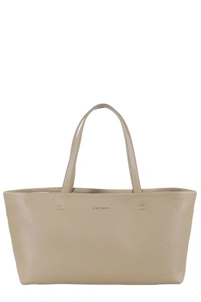 Orciani Shopper Xl Soft In Kiw Verde