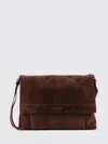Orciani Suede Messenger Shoulder Bag Adjustable Strap In Brown