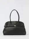 Orciani Textured Leather Handbag With Detachable Strap In Black