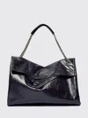Orciani Midi Venus Gotham Buckle Shoulder Bag In Black
