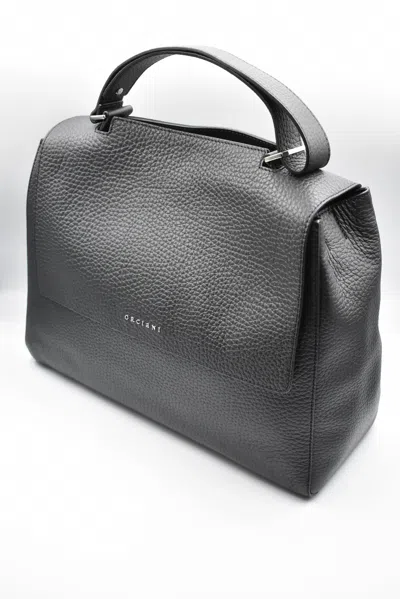 Orciani Sleek Soft Tote Bag - Large Size In Black
