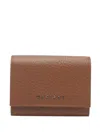 Orciani Small Leather Wallet In Brown