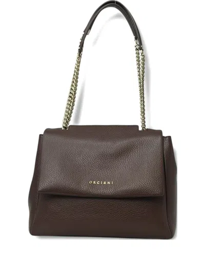 Orciani Small Sveva Shoulder Bag In Brown