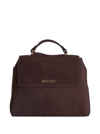 Orciani Small Sveva Shoulder Bag In Brown