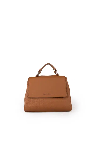 Orciani Small Sveva Soft Bag In Textured Leather