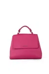 Orciani Small Sveva Soft Bag In Textured Leather