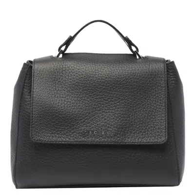Orciani Small Sveva Soft Handbag In Black