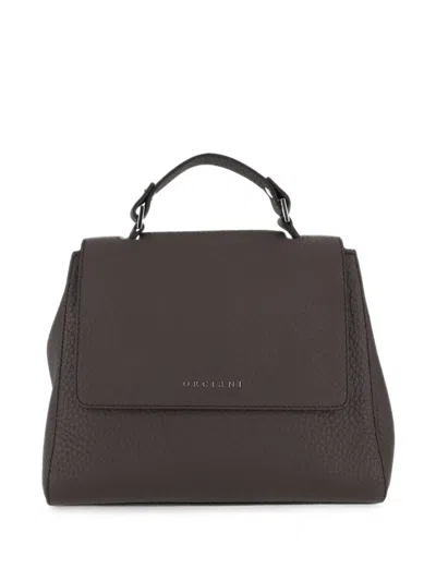 Orciani Small Sveva Soft Leather Tote Bag In Brown