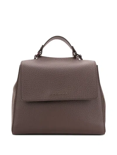 Orciani Small Sveva Soft Tote Bag In Gray