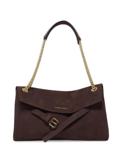 Orciani Small Venus Nabucco Leather Shoulder Bag In Red
