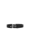 Orciani Studded Leather Belt In Black