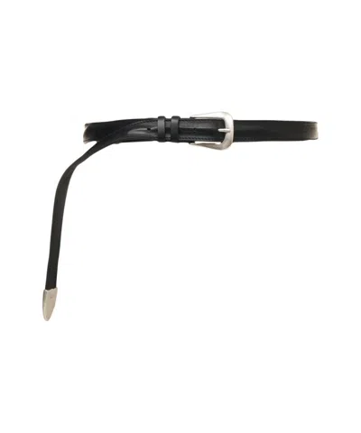 Orciani Smooth Leather 'bus' Belt In Black