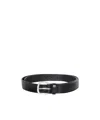 Orciani Black Leather Belt