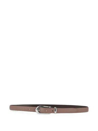 Orciani Soft Grained Leather Belt In Brown