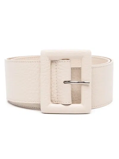 Orciani Soft High-waist Leather Belt In Neutrals