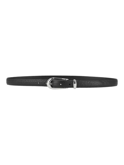 Orciani Soft Leather Belt In Black