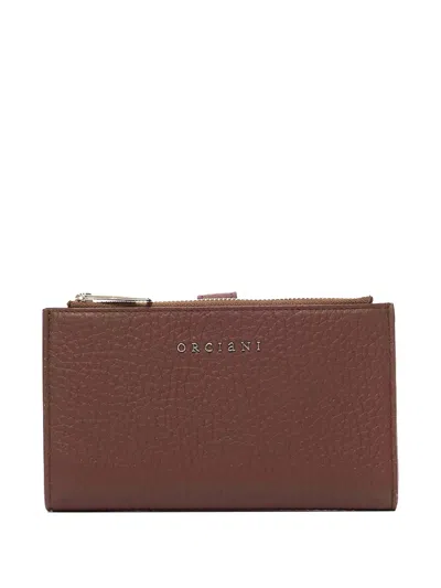 Orciani Soft Leather Wallet In Brown