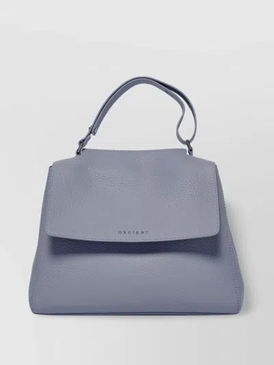 Orciani Soft Media Tote Bag With Adjustable Strap In Blue