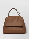 Orciani Soft Media Tote Bag With Adjustable Strap In Brown