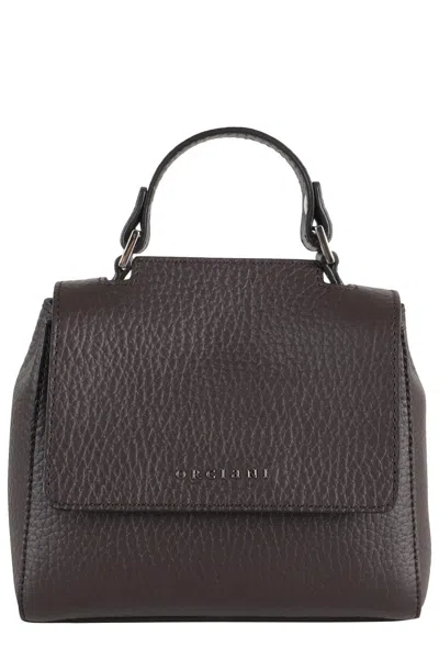 ORCIANI SOFT PEBBLED LEATHER MINI BAG