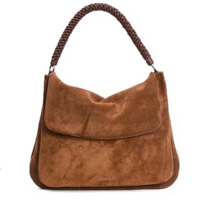 Orciani Soft Suede And Leather Crossbody Handbag