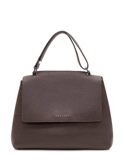 Orciani Soft Sveva Shoulder Bag In Burgundy